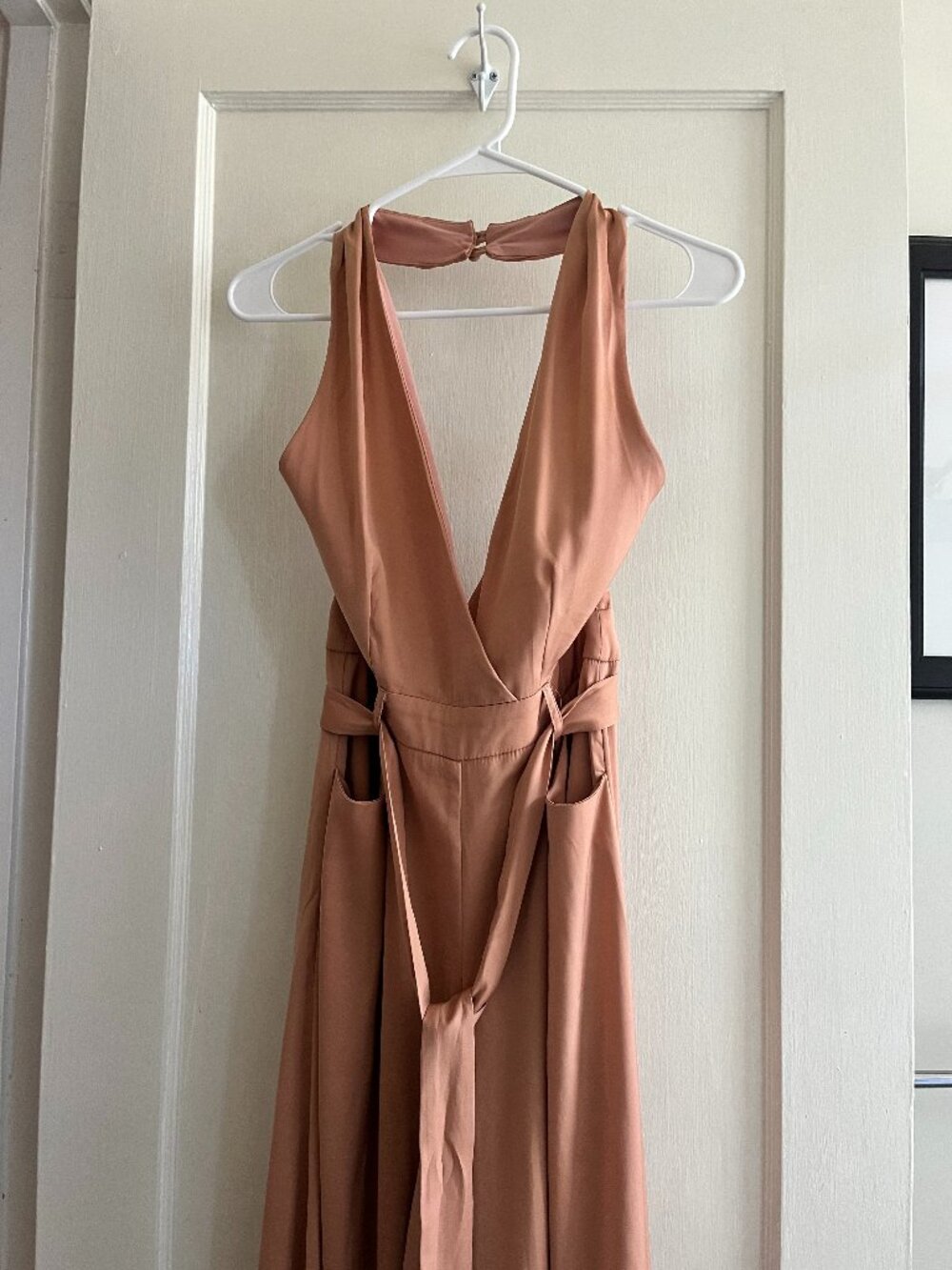 Dusty Pink Satin Jumpsuit